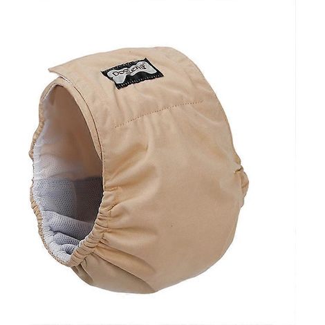 Waschbare Hundewindel, beigefarbene XXL-Hygienehose für Rüden, wiederverwendbare physiologische Hose, Hygieneunterwäsche für Hunde, Periodeneinlagen.