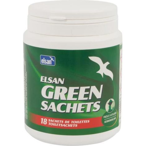 Sachets Toilettes Chimiques - Traitement Réservoir Matières 18 à 24 L - Dissolution Rapide Sans Résidus - Prévention Odeurs et Gaz - 18 Pièces (1/2)