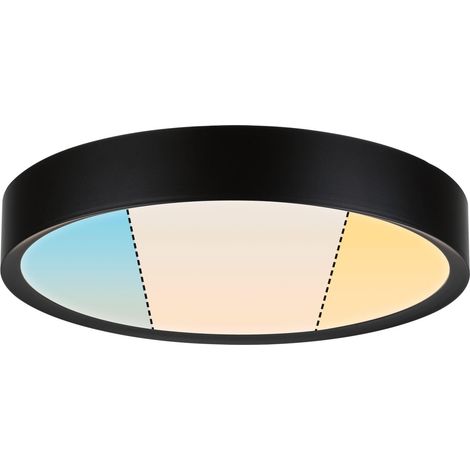 Plafonnier LED Selection Bathroom Tega IP44 White Switch 1200lm 230V 22,5W Noir mat luminaire de salle de bain lampe de salle de bain (1/5)