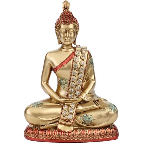 Statue de Bouddha Dorée - Figurine De Bouddha Zen en Résine Petite pour (1/5)