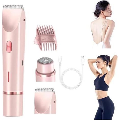 Rasoir électrique 2 en 1 - AUTREMENT - Rose - Étanche - Rechargeable - Utilisation humide et sèche (1/5)