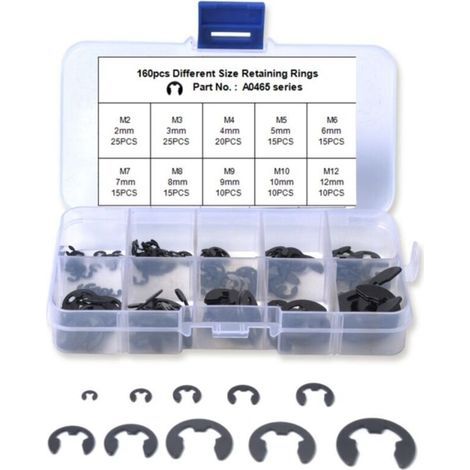 Bague d'arrêt externe métallique durable et portable, circlip, rondelle E-clip pour fixation (1/5)