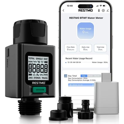 Compteur de débit d'eau Intelligent Robinet Tuyau d'arrosage (1/5)