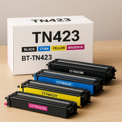 Pack de Cartouches de Toners Compatibles BROTHER TN423 Imprimantes DCP L8410CDW/HL L8260DW/HL L8360CDW/MFC L8690CDW/MFC L8900CDW