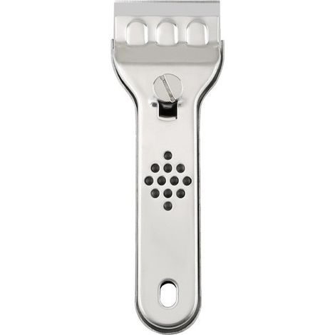 Raspador de acero inoxidable con 10 cuchillas de recambio, para placas de inducción, ventanas, azulejos, cristales y espejos.