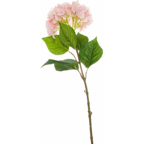 Single Hydrangea Artificial Flower - L10 x W18 x H70 cm - Pink