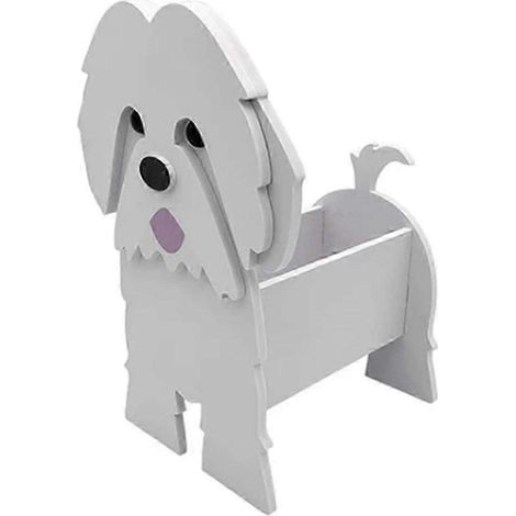 Pot de fleurs à assembler en forme de chien de dessin animé - Jardinière amusante et originale pour chiens, décoration de jardin créative pour les amoureux des animaux (1/5)