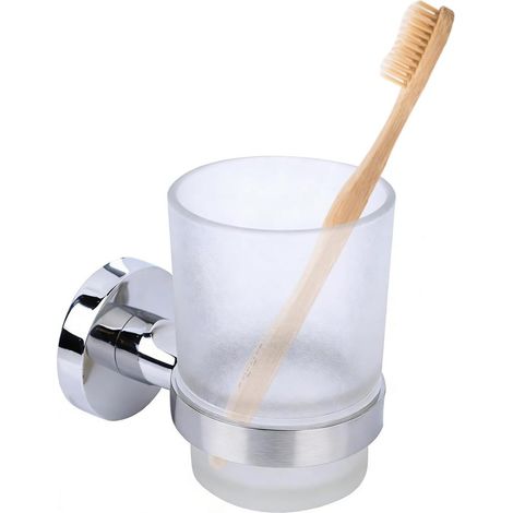 Zahnbürstenhalter, Zahnbürstenbecher, Zahnbürstenhalter aus Edelstahl, Wand-Zahnbürstenhalter, Becherhalter (1/5)