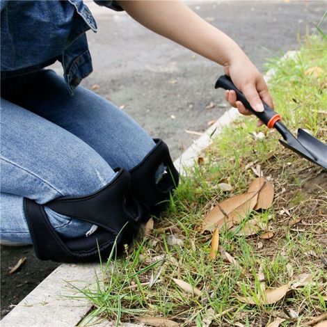 pair Genouillères de jardinage Genouillères en mousse à mémoire de forme souple NOIRE (1/2)