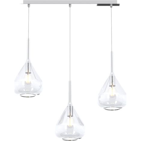 Lampadario top light kona 1177 cr s3 r tr e27 led lampada soffitto moderna