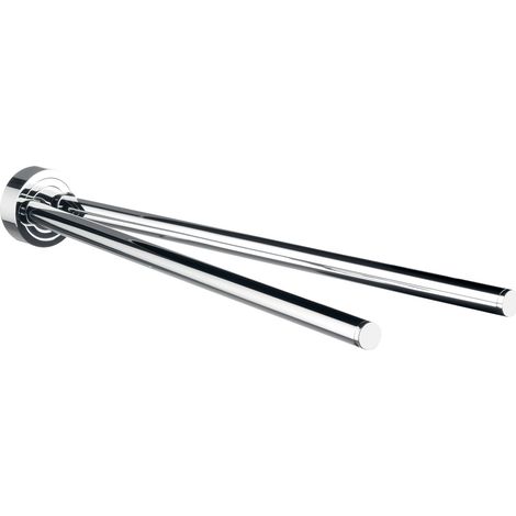 emco polo porte-serviettes, pivotant, L=410mm, 2 bras, chromé,