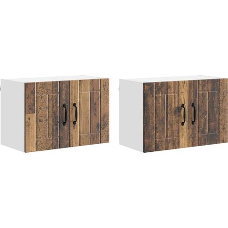 Maison Exclusive - Armario de Pared LUCCA 2 pcs Madera envejecida