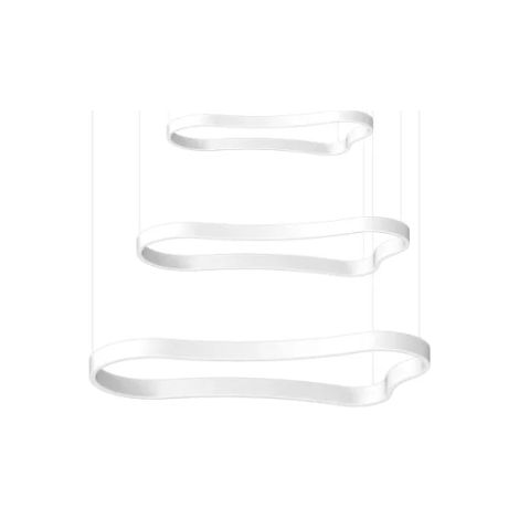 Ideal Lux Sospensione Moderna WAVES-1 1 luce LED integrato Bianco Materie Plastiche/Alluminio (1/5)