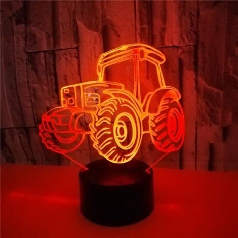 Lampe à poser,Veilleuse 3D en forme de tracteur,chargeur USB,interrupteur tactile,7 couleurs,veilleuse pour enfants - Type D (1/3)