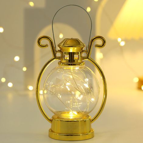 Lanterne Led - Bougie Électronique Sans Flamme - Décoration Intérieure et Extérieure - Veilleuse Réaliste avec Effet Flamme - Alimentée par Piles Bouton - 12,6 x 9 cm - 1 Pièce (1/5)