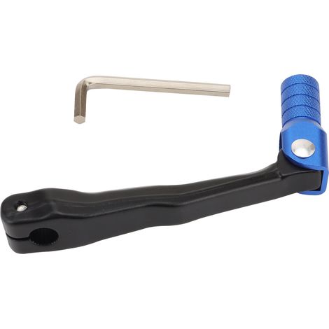 2-stroke off-road motorcycle universal forged aluminum alloy shift lever, black lever with blue head (1/4)