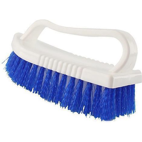 Brosse à récurer avec poils rigides, poignée épaisse, nettoyage utilitaire blanc, main pour salle de bain, douche, tapis d'évier (1/5)