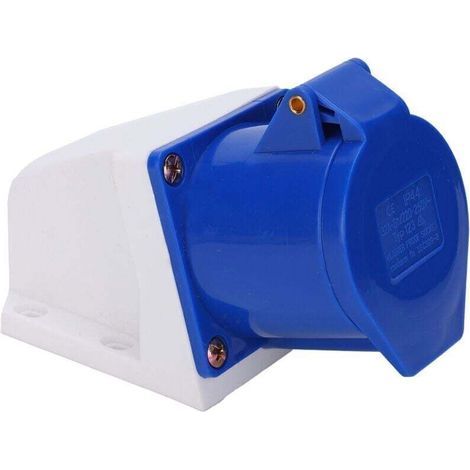 Prise de Courant Industrielle Monophasée à 3 Broches 32A 220-250V Prise ABS à Installation Ouverte Antidéflagrante (1/4)