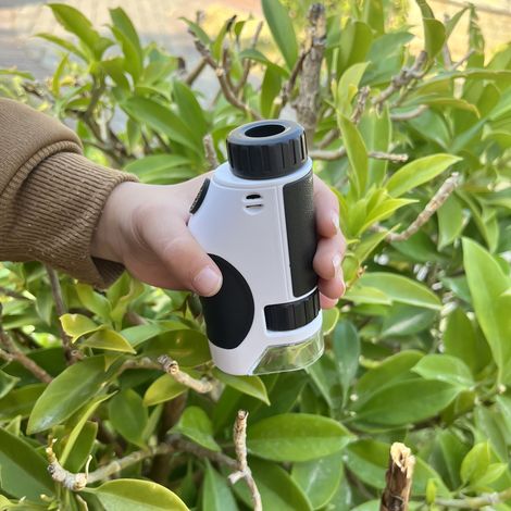 Microscope portable avec lumière LED, grossissement de 50X à 300X, idéal pour explorer la nature à l'intérieur comme à l'extérieur (1/5)