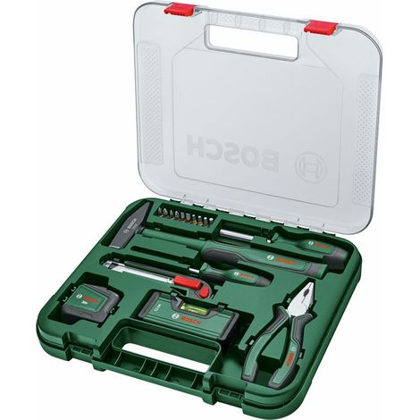 Bosch Universal juego de herramientas manuales, 17 piezas (kit de herramientas de reparación versátil para tareas de bricolaje en el hogar) (1/4)