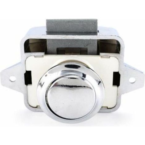 Cierre de botón pulsador de 5 piezas - Cerradura para muebles sin llave, color plata (1/4)