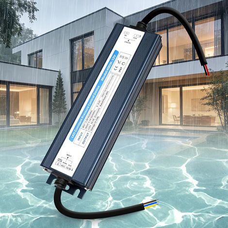 LED Transformateur 220V 12V 400W 33,3A Extérieur Etanche IP67, Alimentation LED Driver 12V 400W Ultra Fin LEDs Transfo Alimentation à Découpage Convertisseur De Tension AC à DC Pour LEDs (1/5)