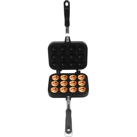Plaque de cuisson Takoyaki double face, moule à boulettes de poulpe 12 trous pour cuisine maison (1/5)
