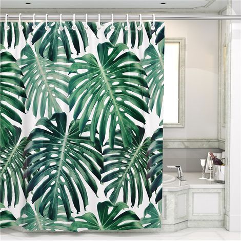Cortina de ducha (YL003K, aprox. 180 x 180 cm), impermeable y resistente al moho, con ganchos, lavable y de secado rápido, para mujeres y hombres. (1/5)
