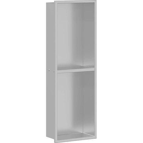 Nichos de Ducha Plateado 60 x 20 x 9,5 cm Acero inoxidable vidaXL
