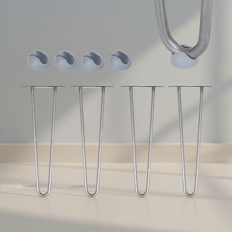 Melko 4er Set Haarnadelbeine 10CM Hairpin Leg Stahl Stützfuß Tischfuß Tischkufen 