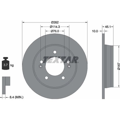 Lot de 2 Disques de frein Textar 92240003 HYUNDAI 584113X300 584113Y300