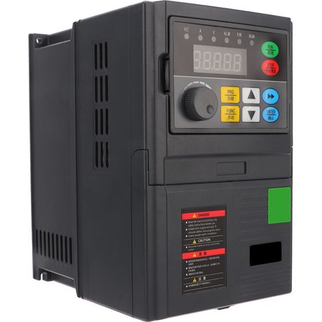 Variateur de fréquence 1.5kW 3.8A Boîtier ABS ignifuge industriel Convertisseur triphasé 380-440V pour machines électriques (1/5)