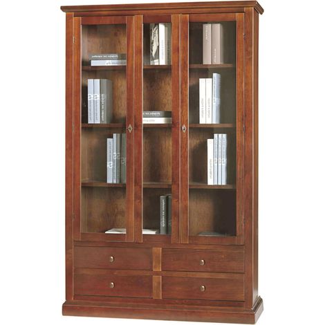JOSELYN - credenza con vetrina in legno massello (1/2)