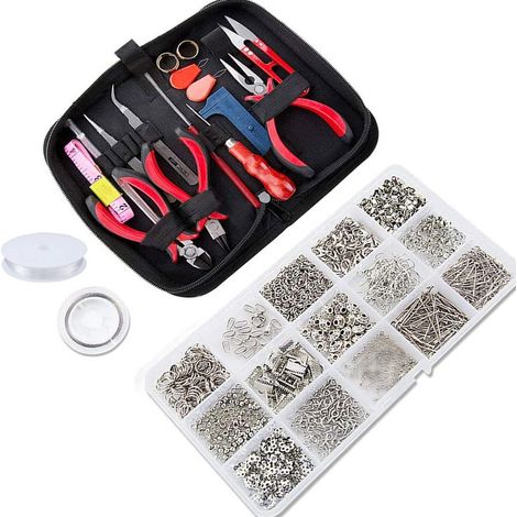 Este kit de herramientas para la fabricación de joyas, compuesto por 17 piezas, incluye herramientas para posicionar las piezas