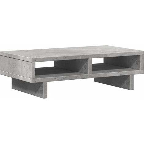 Supporto per monitor tavolo da scrivania 50 x 27 x 15 cm in legno ingegnerizzato grigio 020044880