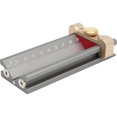 Höhenverstellbarer Bohrerpositionierer aus Aluminiumlegierung für Holzbearbeitung mit magnetischer Unterseite (1/5)