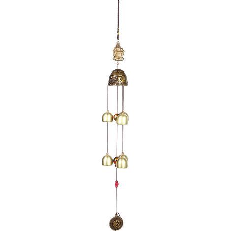 Ornement suspendu bonne chance Feng Shui, cloches de couleur, carillons éoliens, décoration de maison chinoise (feuilles) (1/5)