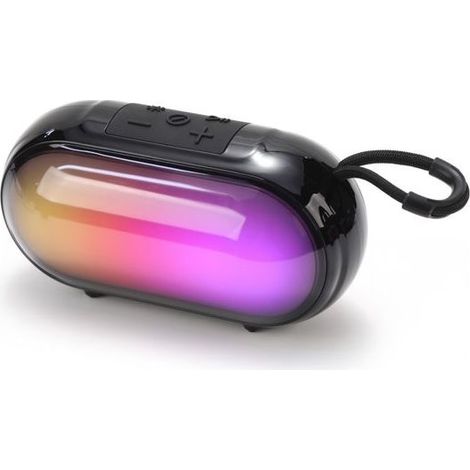 Enceinte Bluetooth portable sans fil - Son stéréo - Lumière LED colorée - Radio FM - Connexion TWS - Batterie 1200 mAh - Pour intérieur et extérieur (1/5)