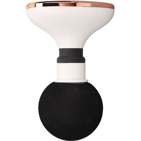 Mini vibromasseur électrique portable blanc, 5 modes de vibration, rechargeable USB, appareil de massage musculaire à main pour détente corporelle. (1/5)