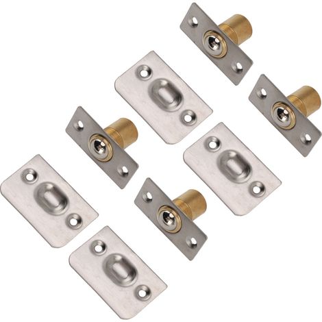 4pcs loquets à bille de porte en laiton massif réglables à ressort pour placard garde-manger (1/5)