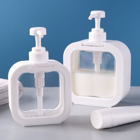 2 Pieces Refillable Kitchen Soap Dispenser and Bathroom Soap Dispenser, Dishwashing Liquid Dispenser, 300ML