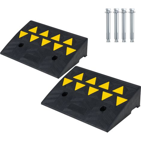 2 Pcs Driveway Threshold Ramps with 5/6 Inch Rise for Medium Trucks-S (1/5)