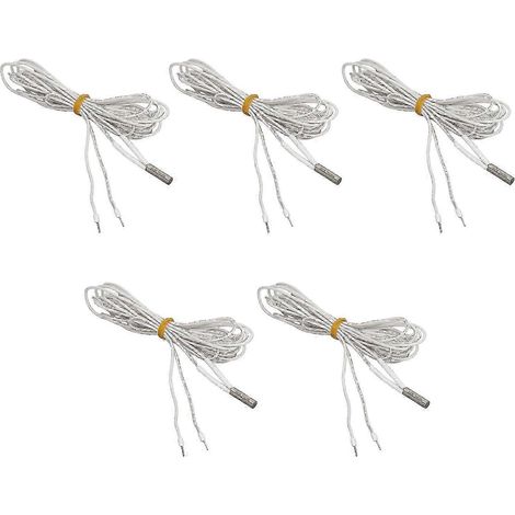 70-W-3D-Heizpatrone aus Edelstahl, Nickel-Chrom-Draht, 24-V-Heizschlauch für Ender 3-Drucker, 5er-Pack, 2 m Länge (1/5)