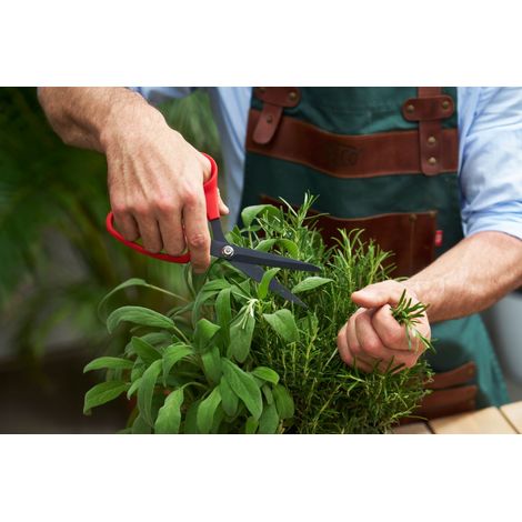 FELCO Gartenschere 455 Edelstahlklinge Antihaftbeschichtet PVC-Griff