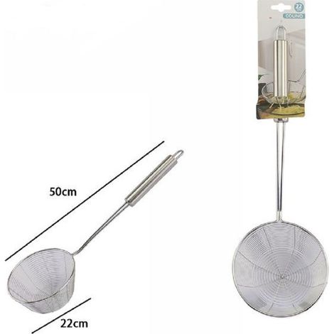 TRADE SHOP - Colino Diametro 22 Cm Passino Setaccio Scola Cola Fritto Utensile Cucina 74073 -