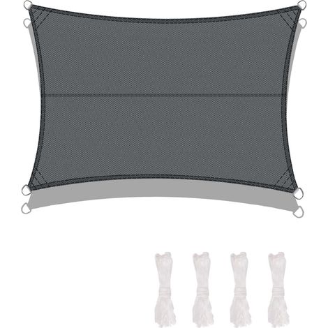 Voile D Ombrage - 3 x 4 m - Rectangulaire - Imperméable PES - 95 % Protection UV - Pour Jardin Patio Terrasse - 1 Pièce (1/5)