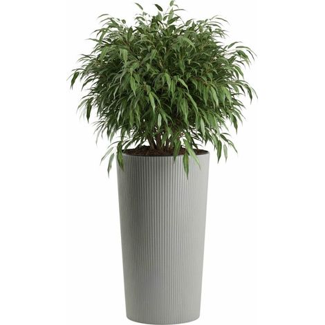 Urbanika ECO Holzblumentopf, grau, H 57,1 x 29,5 cm