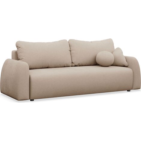 Selsey Nubelle – Sofa 3-Sitzer mit Schlaffunktion & Stauraum, Chenille, beige (1/5)