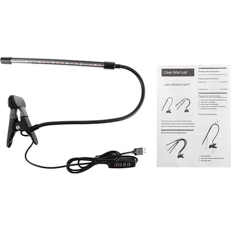10-Watt-USB-betriebene, vollspektrale LED-Pflanzenlampe zum Anklemmen für Gemüse und Blumen in Innenräumen (1/5)