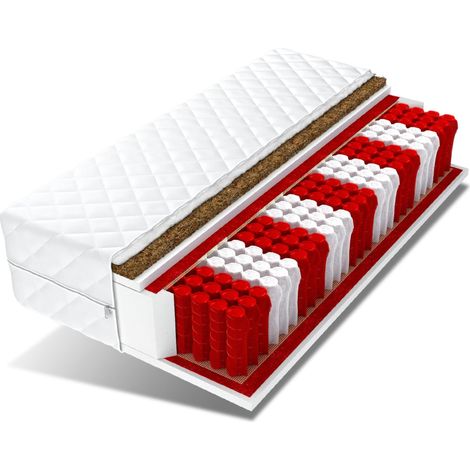 Matratze 120x200 HOME MAX MULTIPOCKET 24cm 7 Zonen Taschenfederkern Kokos H3 H4 (1/5)